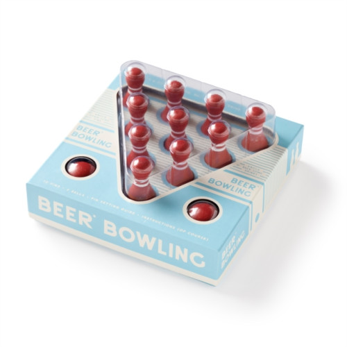 Galison Beer Bowling Drinking Game Set