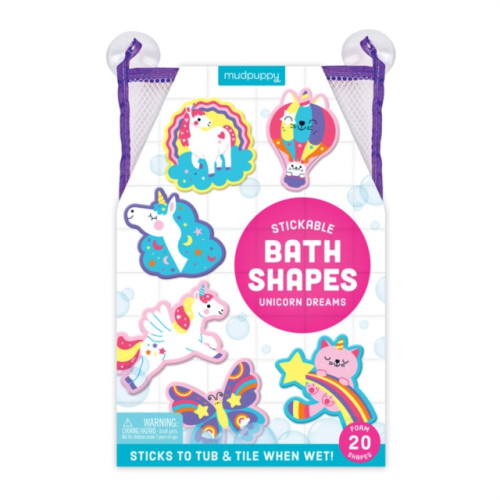 Galison Unicorn Dreams Stickable Foam Bath Shapes