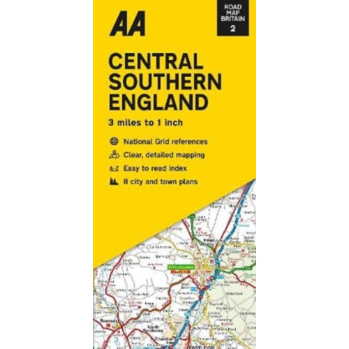 AA Publishing Road Map Central Southern England