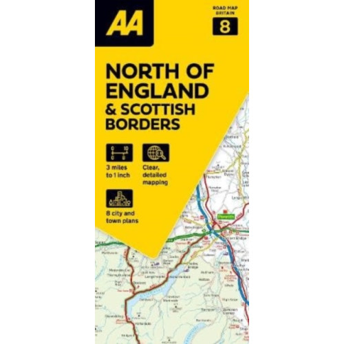 AA Publishing AA Road Map North of England & Scottish Borders