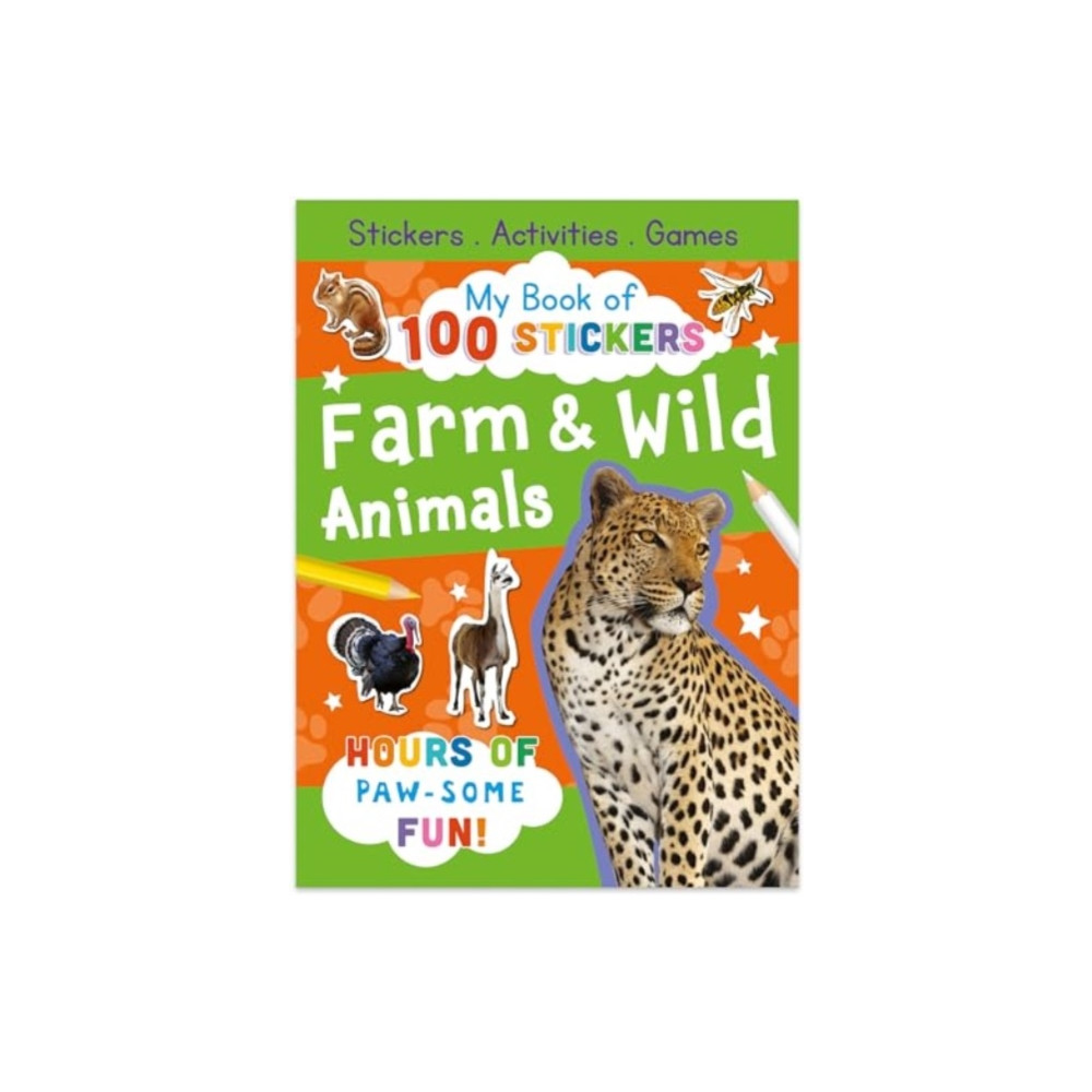 Produktbild för My Book of 100 Stickers: Farm & Wild Animals (häftad, eng)