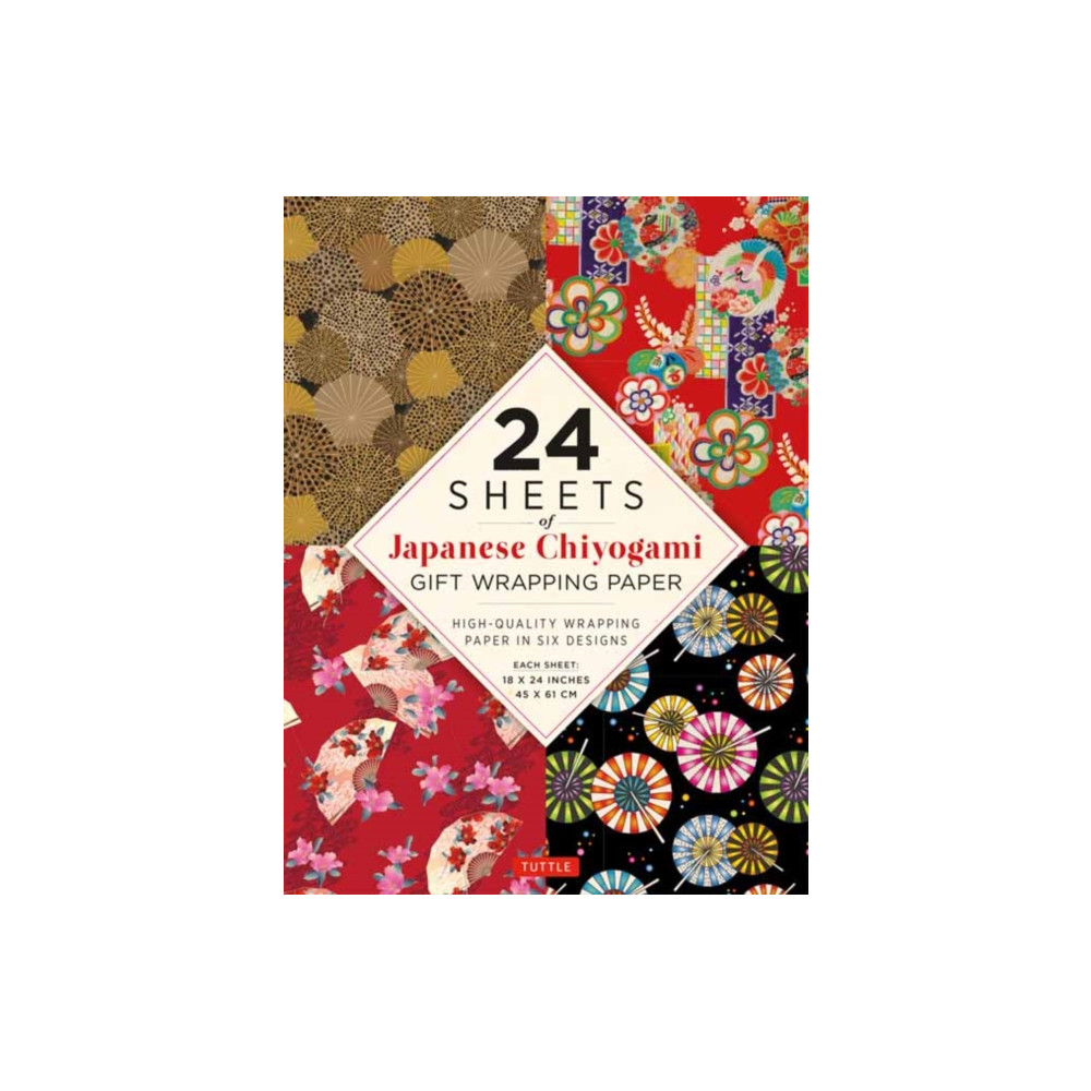 Produktbild för Japanese Chiyogami Gift Wrapping Paper - 24 Sheets (häftad, eng)