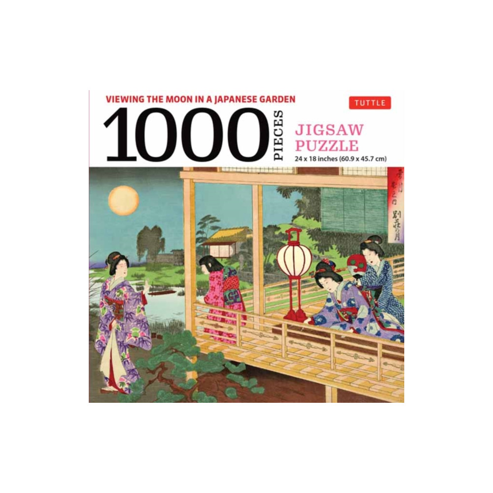 Produktbild för Viewing the Moon Japanese Garden- 1000 Piece Jigsaw Puzzle
