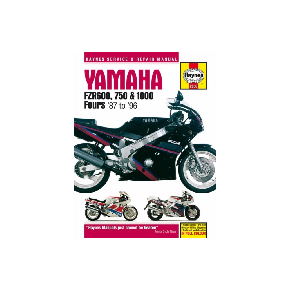 Produktbild för Yamaha FZR600, 750 & 1000 Fours (87 - 96) Haynes Repair Manual (häftad, eng)