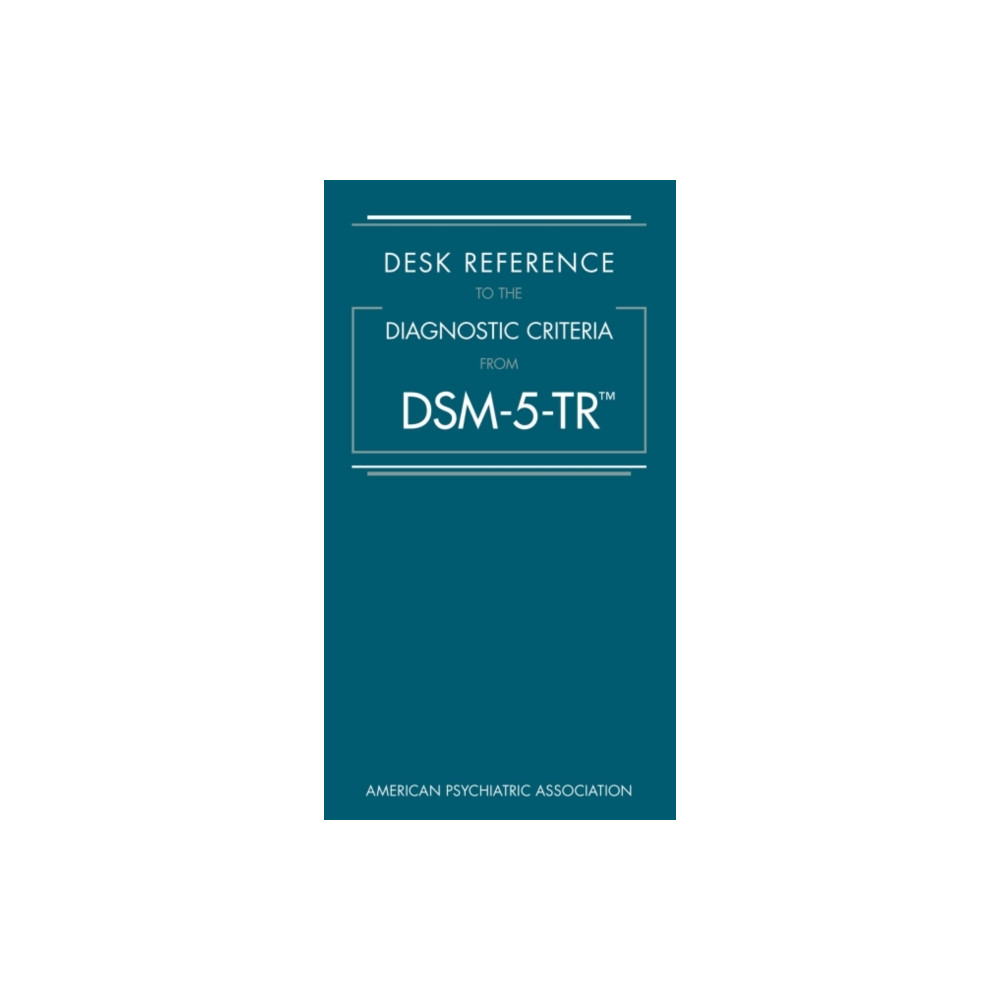 Produktbild för Desk Reference to the Diagnostic Criteria From DSM-5-TR® (häftad, eng)