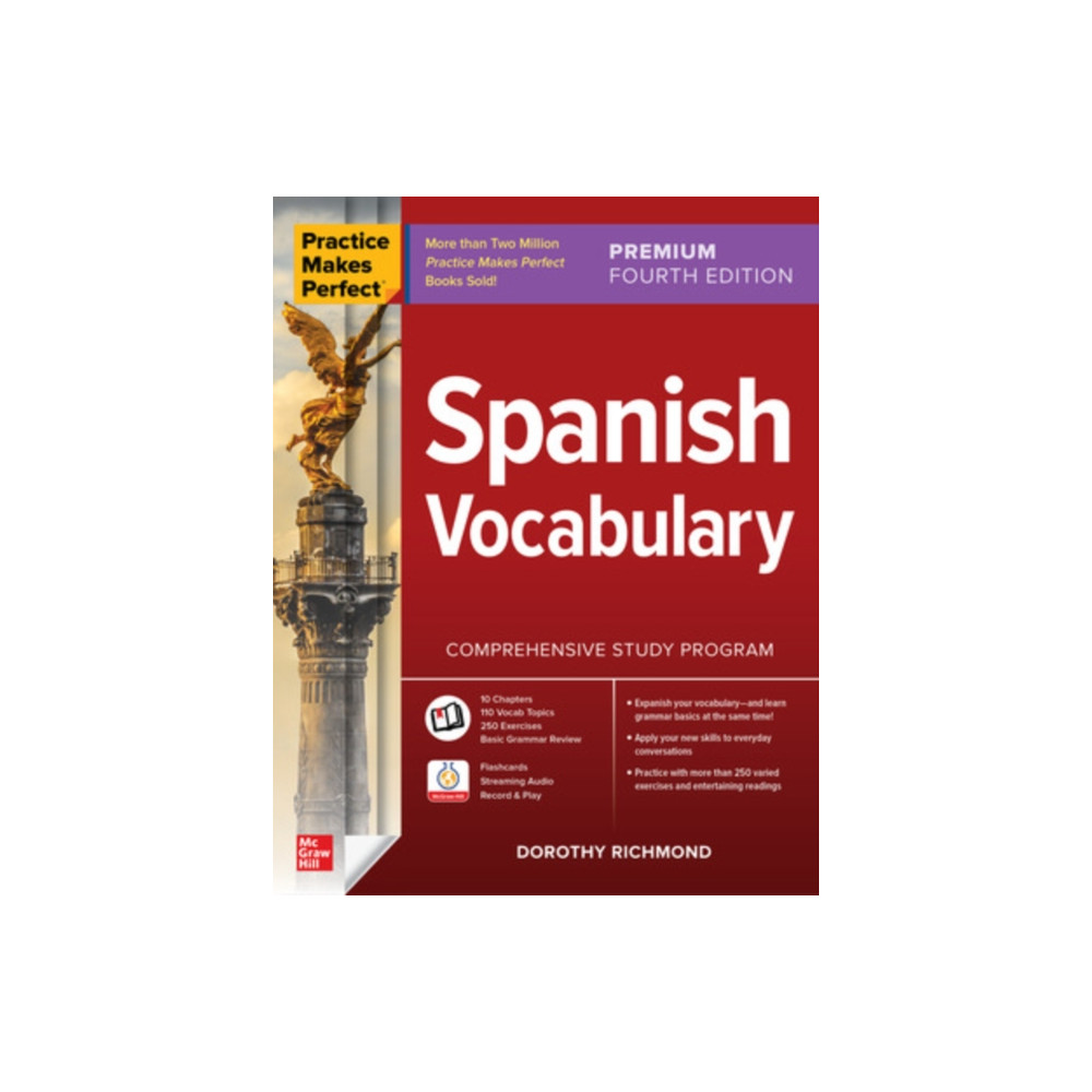 Produktbild för Practice Makes Perfect: Spanish Vocabulary, Premium Fourth Edition (häftad, eng)