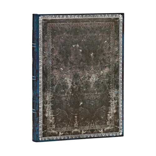 paperblanks Midnight Steel Midi Lined Hardcover Journal (Elastic Band Closure) (inbunden, eng)