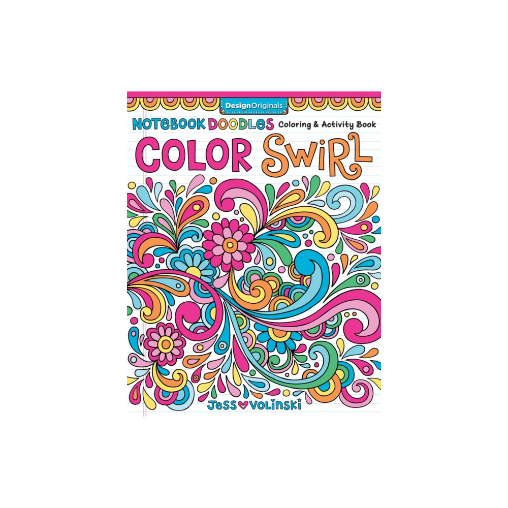Produktbild för Notebook Doodles Color Swirl (häftad, eng)