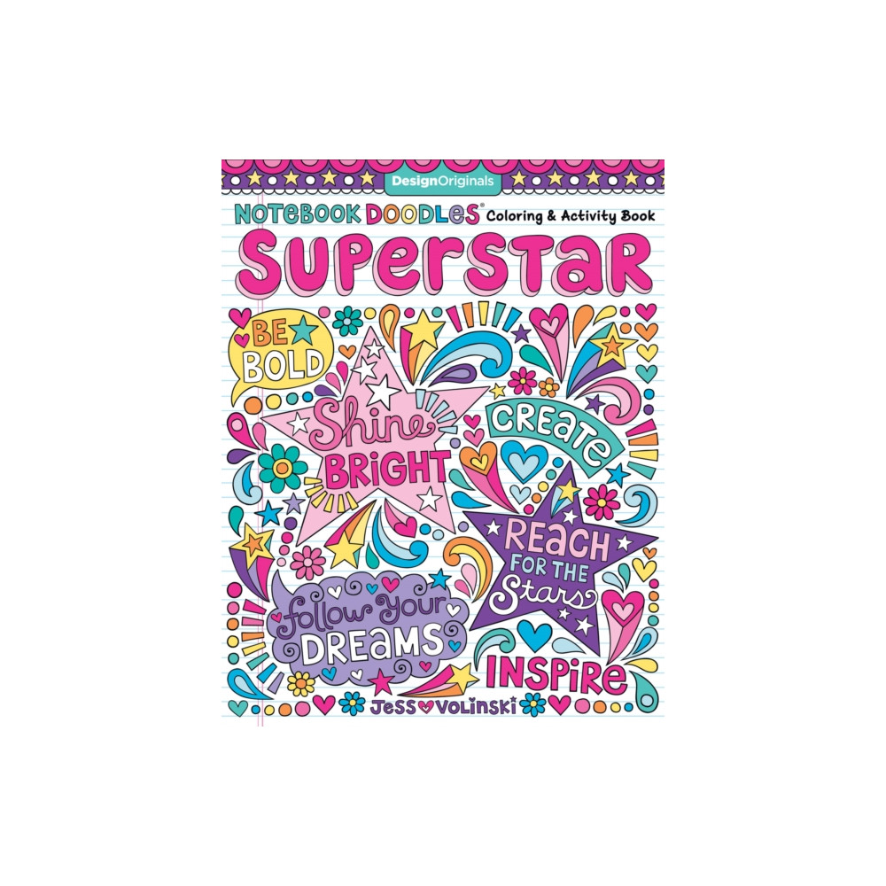 Produktbild för Notebook Doodles Superstar (häftad, eng)