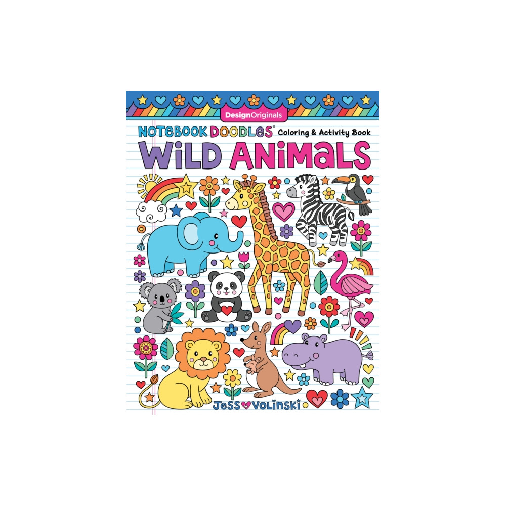 Produktbild för Notebook Doodles Wild Animals (häftad, eng)