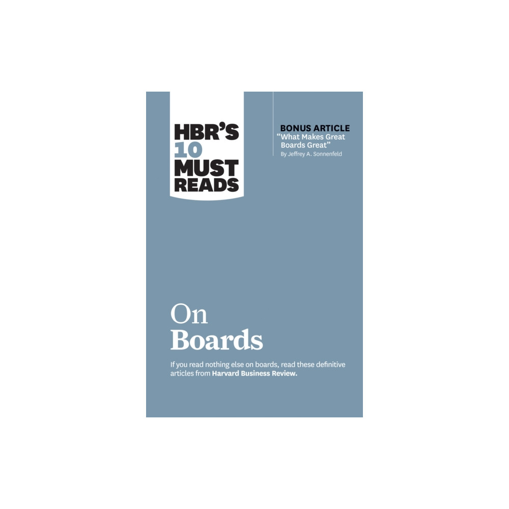 Produktbild för HBR's 10 Must Reads on Boards (with bonus article "What Makes Great Boards Great" by Jeffrey A. Sonnenfeld) (häftad, eng)