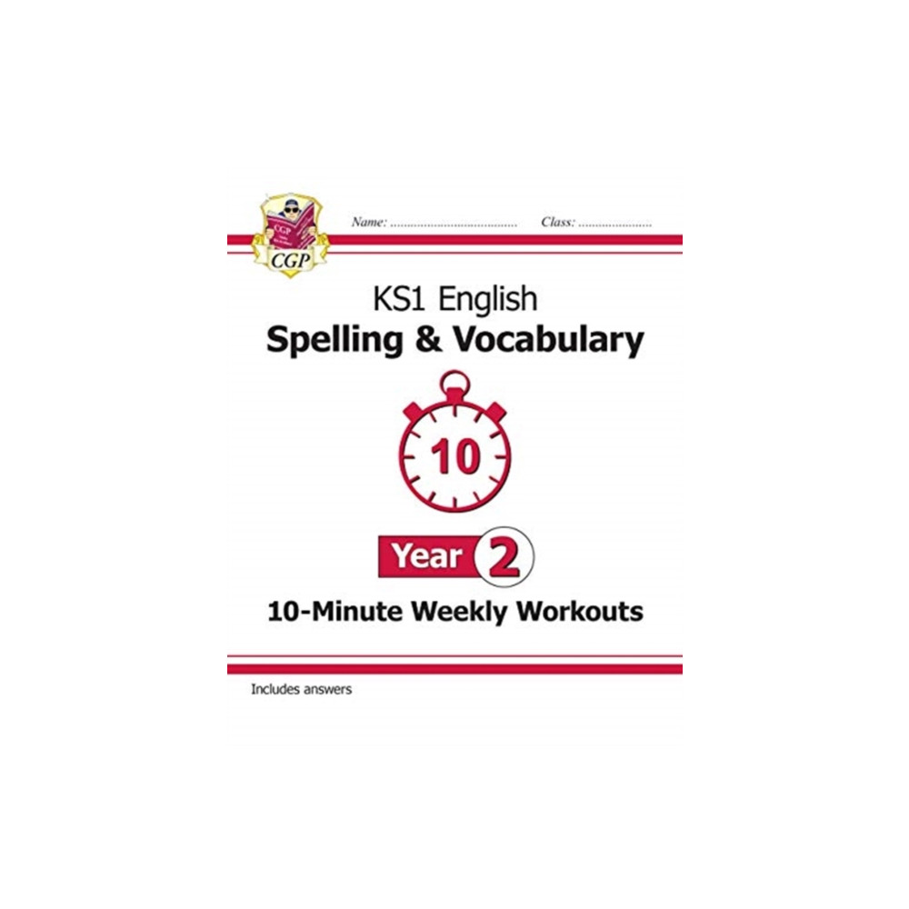 Produktbild för KS1 Year 2 English 10-Minute Weekly Workouts: Spelling & Vocabulary (häftad, eng)