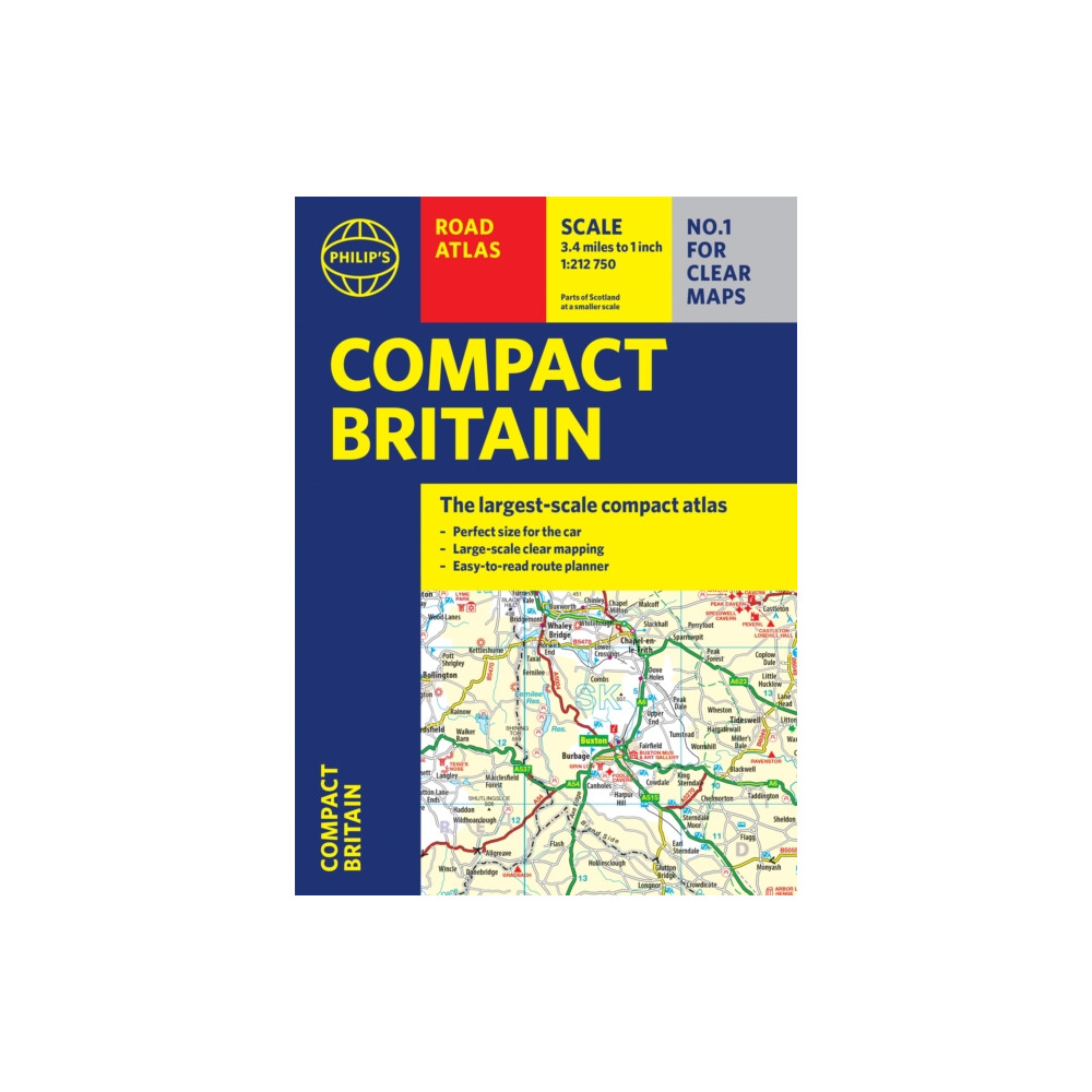 Produktbild för Philip's Compact Britain Road Atlas (häftad, eng)