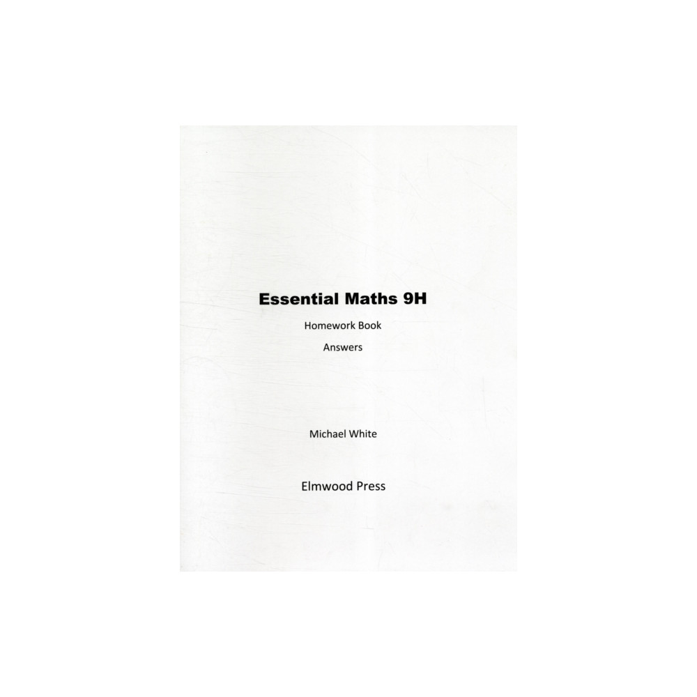 Produktbild för Essential Maths 9H Homework Answers (häftad, eng)