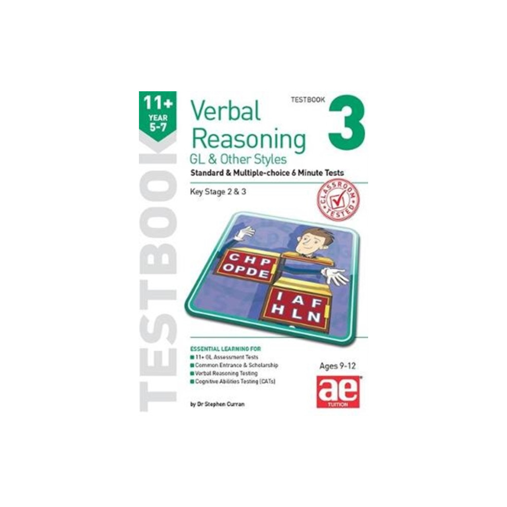 Produktbild för 11+ Verbal Reasoning Year 5-7 GL & Other Styles Testbook 3 (häftad, eng)