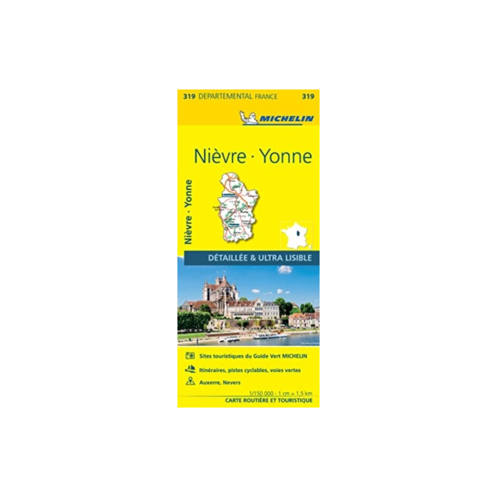 Produktbild för Nievre, Yonne - Michelin Local Map 319