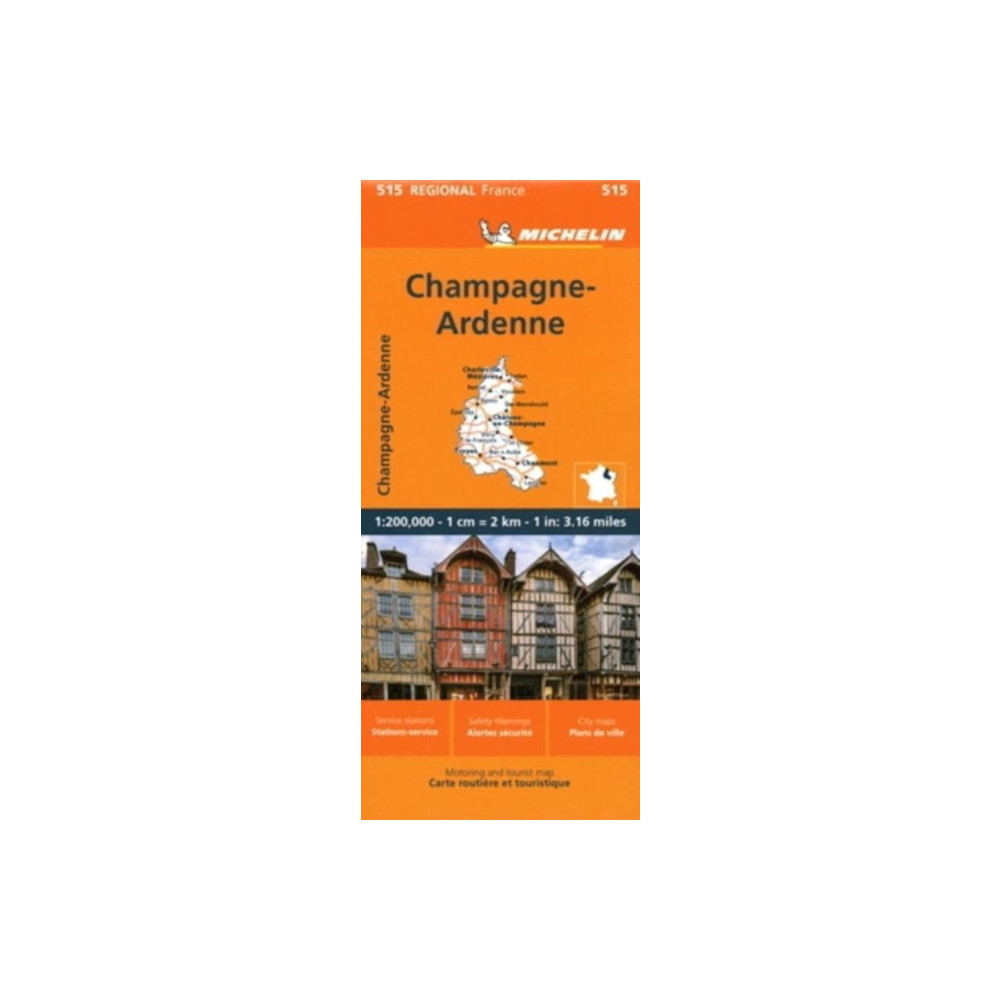 Produktbild för Champagne-Ardenne - Michelin Regional Map 515