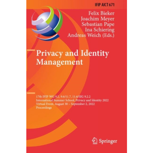 Springer International Publishing AG Privacy and Identity Management (häftad, eng)