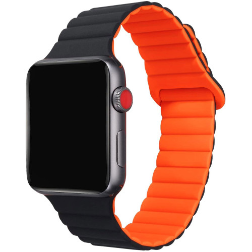 Celly Armband till Apple Watch 42/44/45mm Magnetiskt Svart/Orange