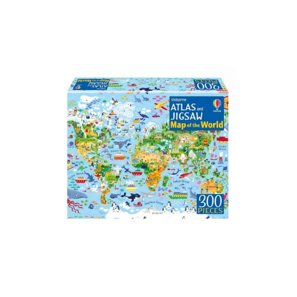 Produktbild för Atlas and Jigsaw Map of the World (häftad, eng)