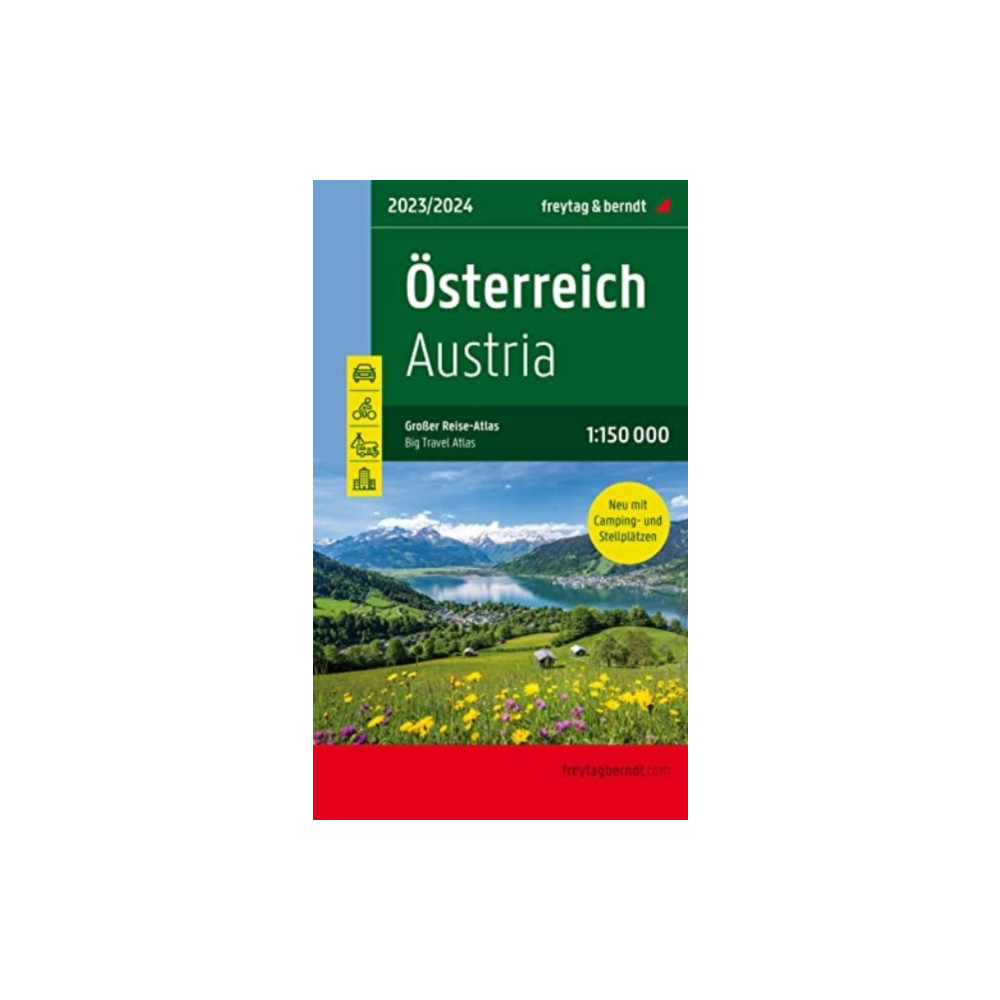 Produktbild för Austria Big Travel Atlas 1:150,000 Hardback (inbunden, eng)