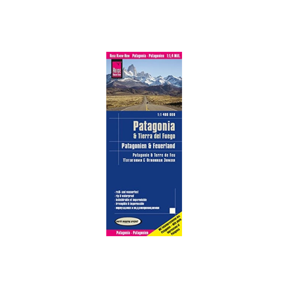 Produktbild för Patagonia, Tierra del Fuego (1:1.400.000)