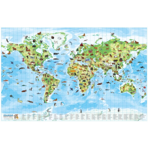 Children's Wall Map: World of Animals