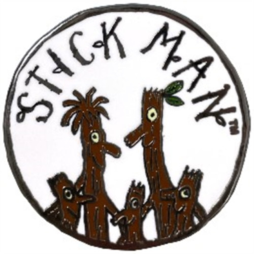 Pawprint Family Stick Man Logo Pin Badge