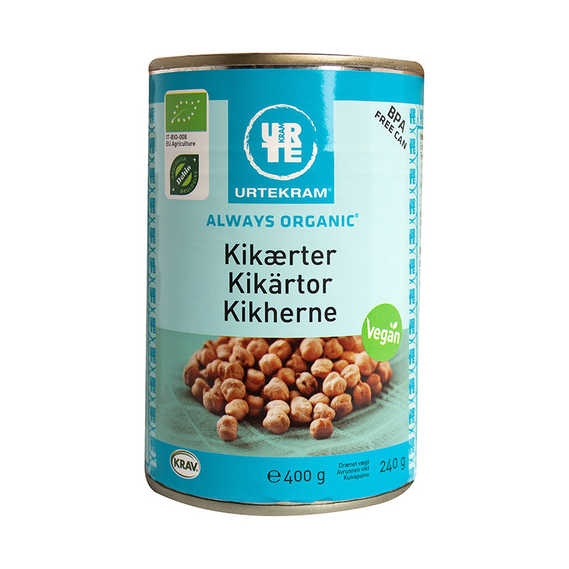 Produktbild för Kikärtor Burk 400g EKO