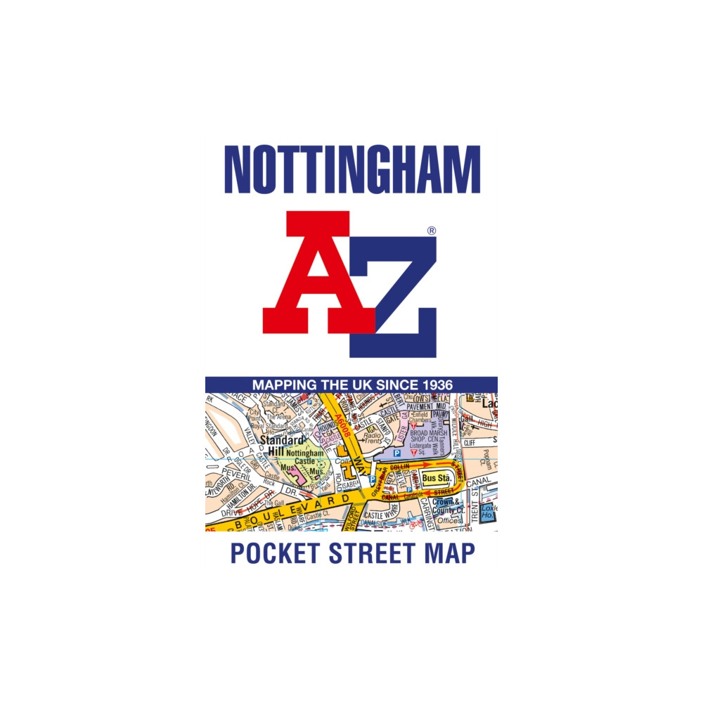 Produktbild för Nottingham A-Z Pocket Street Map