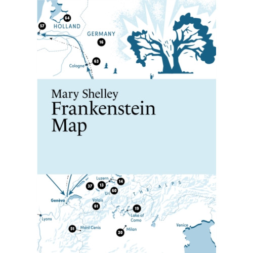 Paris Grafik Mary Shelley, Frankenstein Map