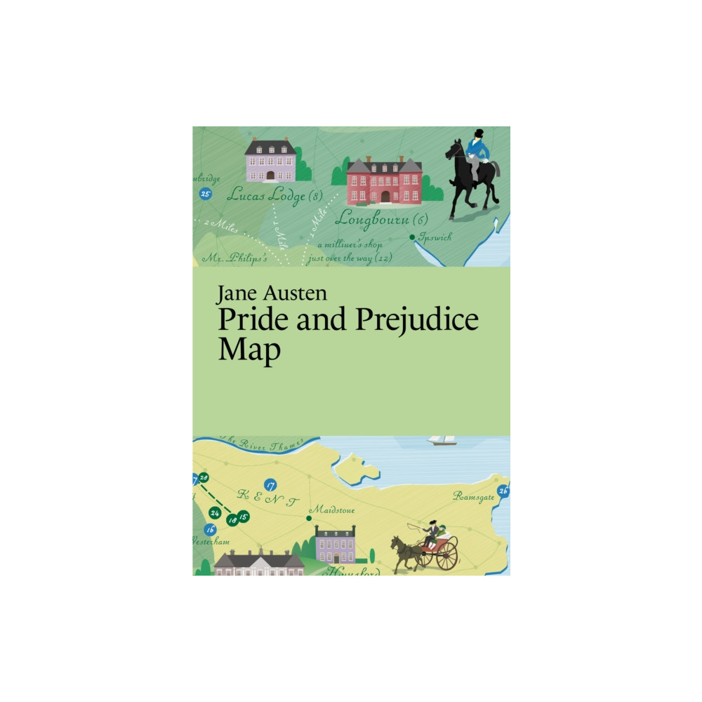Produktbild för Jane Austen, Pride and Prejudice Map