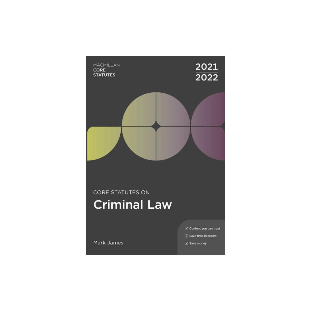 Produktbild för Core Statutes on Criminal Law 2021-22 (häftad, eng)