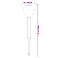 Produktbild för Soldrivna gånglampor med markspett 4 st varmvit & RGB