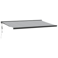 Produktbild för Markis infällbar antracit och vit 5x3 m tyg&aluminium