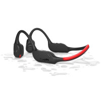 Produktbild för TAA7607BK Trådlösa open-ear-sporthörlurar, Bone conduction,  IPX66-klass, Led-belysning. Svarta.