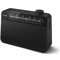 Produktbild för Bärbar analog FM/MW-radio TAR2509. Nät- eller batteridriven.