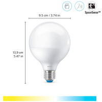 Produktbild för WiFi Smart LED E27 G95 75W 1055lm Varm-kallvit