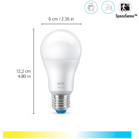 Produktbild för WiFi Smart LED E27 60W 806lm Varm-kallvit 2-pack