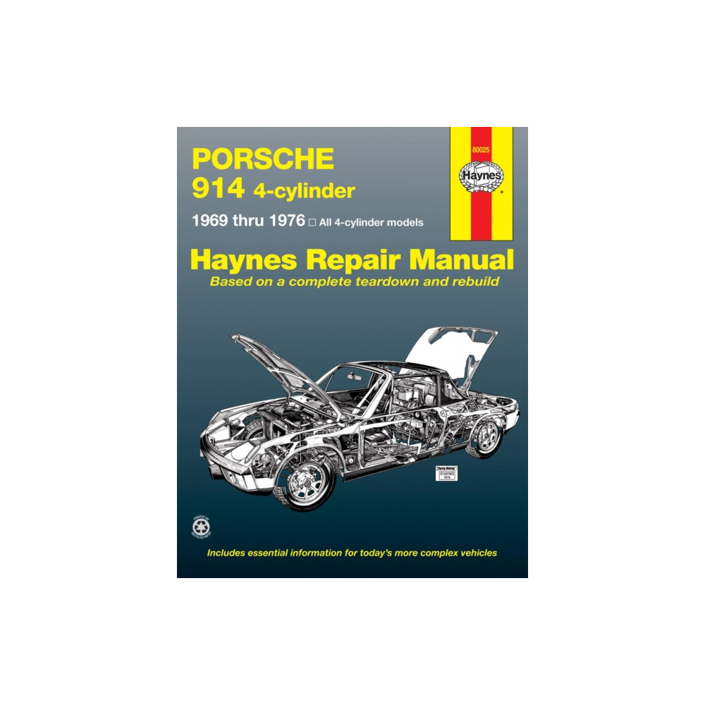 Produktbild för Porsche 914 4-cylinder (1969-1976) Haynes Repair Manual (USA) (häftad, eng)