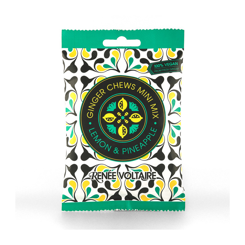 Produktbild för Ginger Chews mini mix  Citron & Ananas 48g