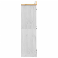 Produktbild för Garderob Corona vit 151,5x52x186 cm massiv furu