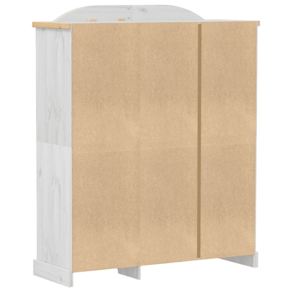 Produktbild för Garderob Corona vit 151,5x52x186 cm massiv furu