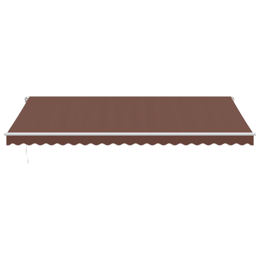 Produktbild för Markis manuellt infällbar 500x300 cm brun