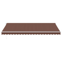 Produktbild för Markis manuellt infällbar 500x300 cm brun