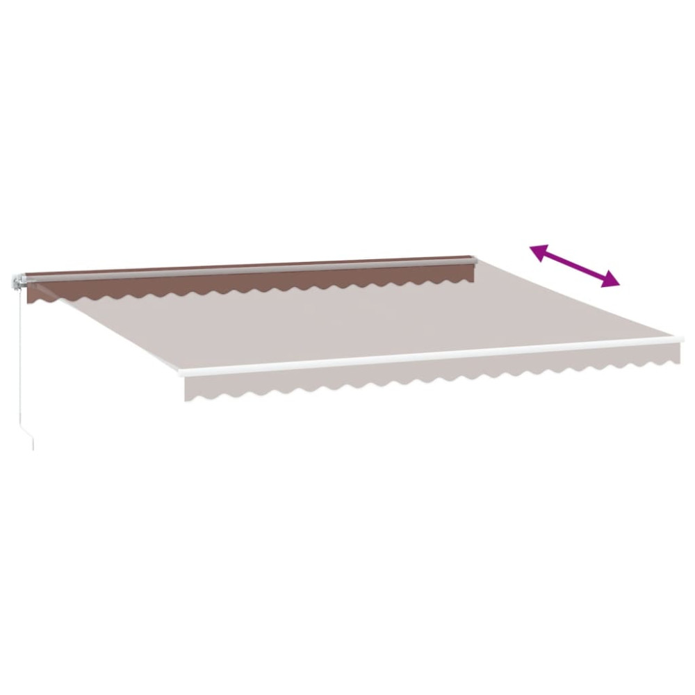 Produktbild för Markis manuellt infällbar 500x300 cm brun