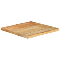 Produktbild för Bordsskiva 80x80x2,5 cm levande kant massivt mangoträ