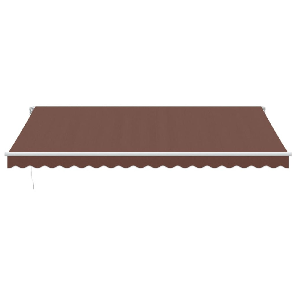 Produktbild för Markis manuellt infällbar 450x300 cm brun