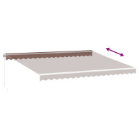 Produktbild för Markis manuellt infällbar 450x300 cm brun