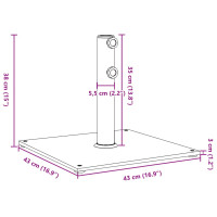 Produktbild för Parasollfot för Ø32/38/48 mm stolpar 17 kg fyrkantigt